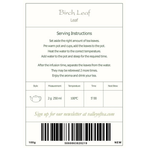 Birch Leaf Organic Tea Betula - White Birch Leaves 100g 1