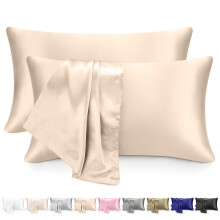 2 Pack Pillowcases, Silk Satin Pillowcase for Hair And Skin 51X76cm Soft Comfortable Breathable Smooth Cooling Pillow Covers for Sleeping Women Men