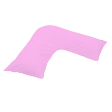 Lyra Linens V-Shape Pillowcase ? Soft Plain Dyed Polycotton V Pillow Cover with Envelope Closure, Machine Washable, Easy Care ? Ideal for Pregnancy,