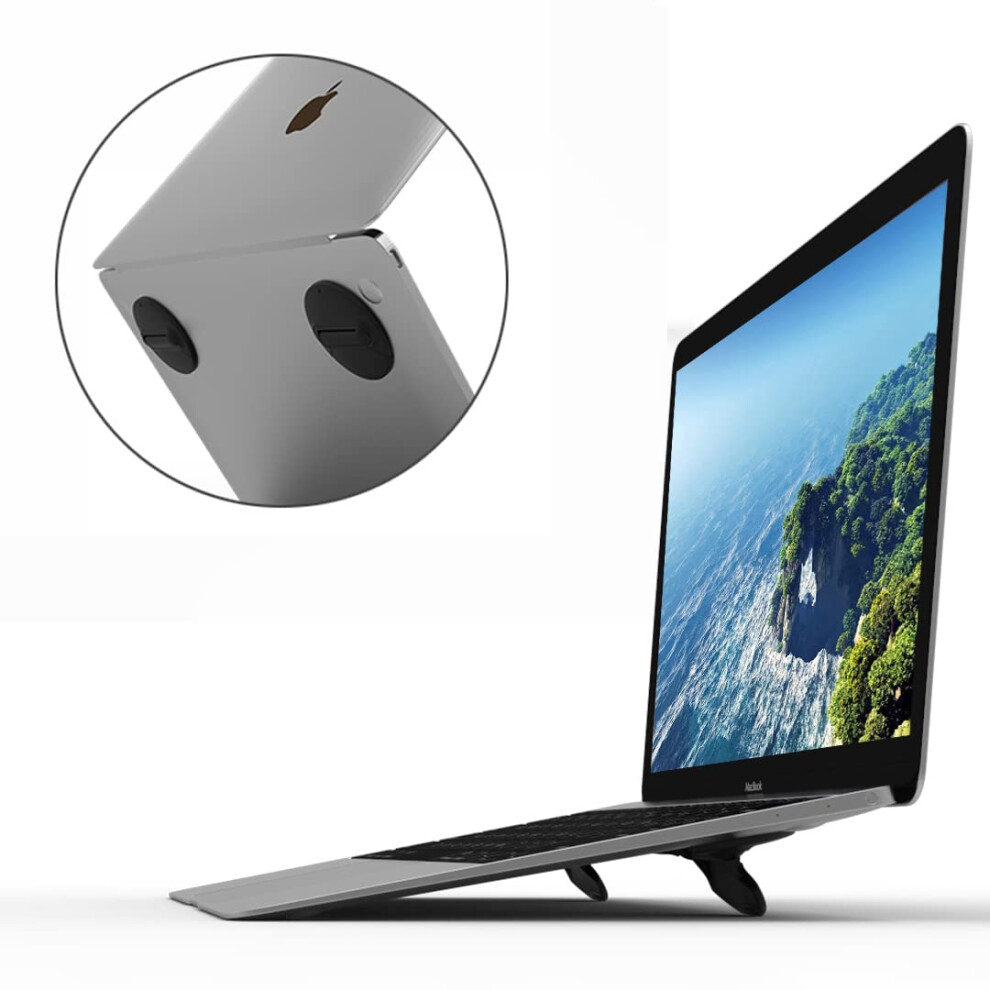 Cqtech Laptop Stand For Desk, Computer Keyboard Riser Stand, Ergonomic Invisible Laptop Cooling Pad, Repeatable Adhesive Mini Laptop Riser For Macbook 5051225157876