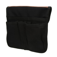 Alomejor Camping Chair Armrest Storage Bag with 3 Pouch Side Pocket Beach Chair Hanging Storage Organizer for Outdoor Hiking Chair (Black) Camping
