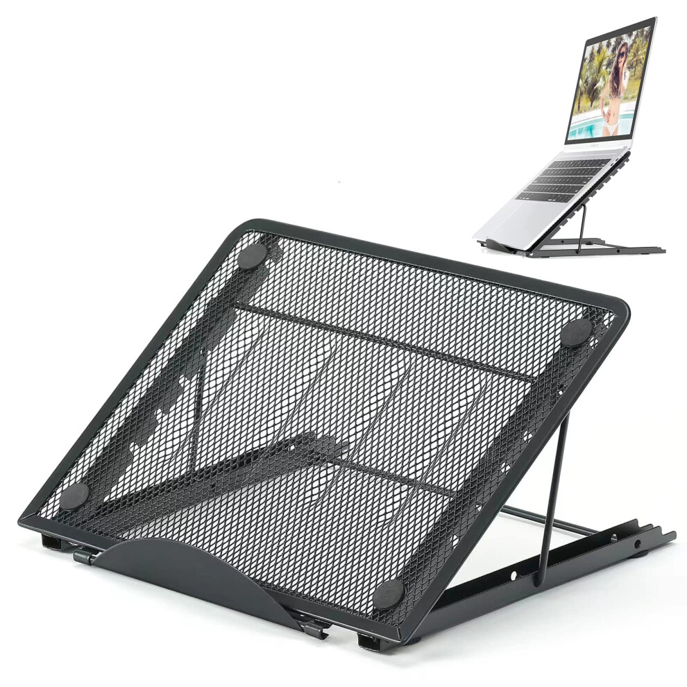 Bstmome Laptop Stand,Foldable Portable Ventilated Desktop Laptop Holder,Universal Lightweight & Adjustable Ergonomic Tray Mount Compatible With 5051225153168