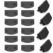 Slatted Bed Supports, Side Supports, Plastic, for Beds, Connecting Accessories, Bed, Replacement Plugs, Replacement for Bed Platform, Black (16pcs)