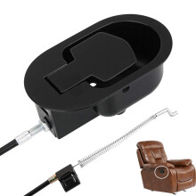 Ieron Universal Sofa Release Pull Handle Replacement Parts with Cable Metal for Recliner Couch, Release Handle fits Fit Ashley and Most Recliner