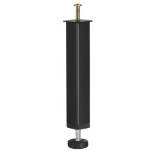 sourcing map Adjustable Height Bed Frame Support Legs Replacement Bed Rail Support Center Frame Slat Feet Risers(200mm-220mm/7.9"-8.7"), Black