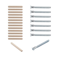 Repair Kit / Replacement Parts Set Suitable for IKEA Kallax 2 Shelf Screws (#104321) and Wooden Dowels (#101339)