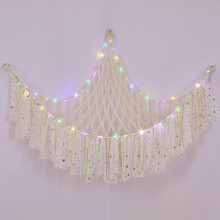 Ellaseek Toy Hammock Soft Cuddly Toys Storage for Stuffed Animals Corner Hanging Net Soft Plushies Macrame Organiser for Girls Bedroom Accessories