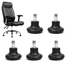 TMBMLPP Pack of 5 Bell Glides Replacement Office Chair Wheels Stopper Swivel Caster Wheels, 2 Inch Chairs Castors Replacement Furniture Floor Gliders