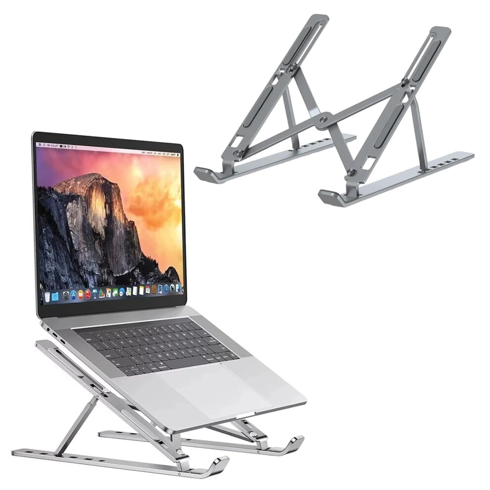 Roe Tenpo Laptop Stand For Desk, 6 Levels Height Adjustable Laptop Riser For Desk, Foldable & Portable, Compatible With Macbook Air/Pro, Hp, Asus, 5051225156619