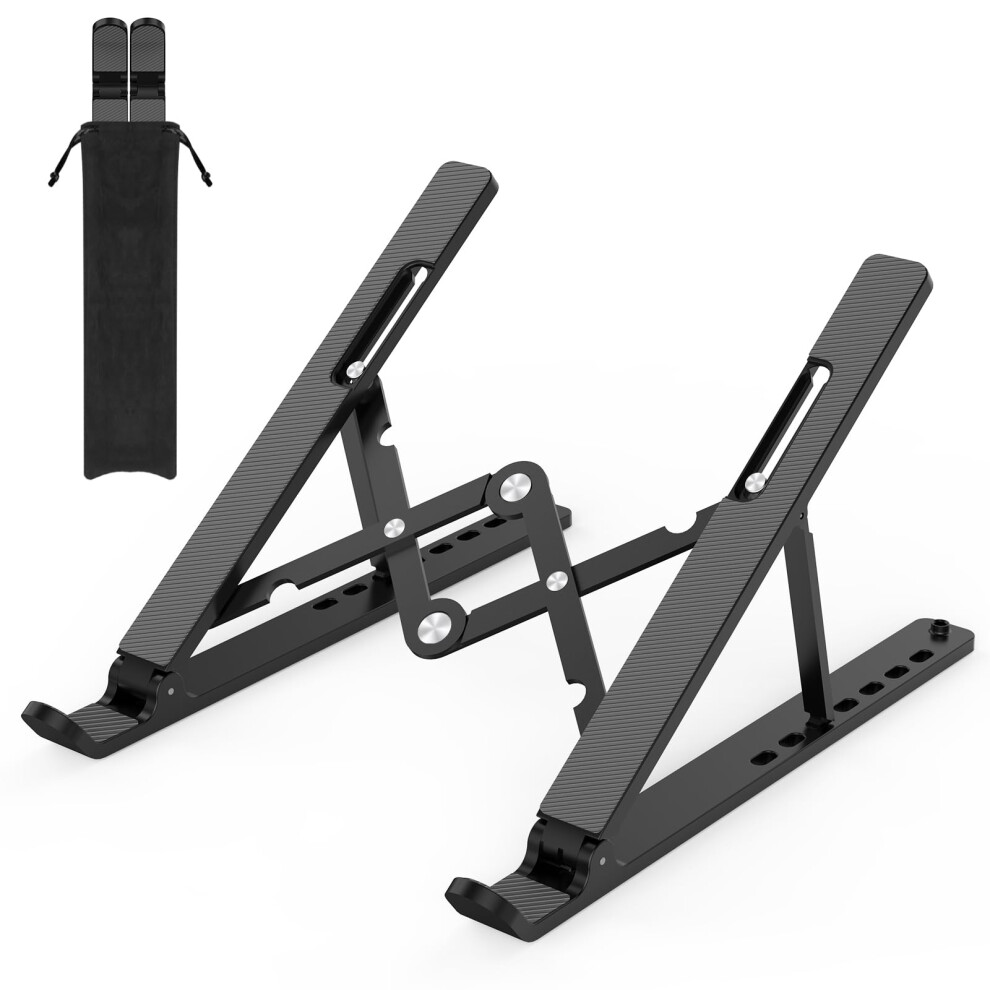 Nayka Adjustable Laptop Stand, Portable Laptop Riser For Desk, Abs+Silicone Laptop Holder, Foldable Ventilated Cooling Notebook Stand For 10-15.6? 5051225153922
