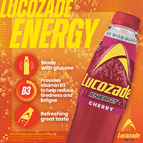 Lucozade Lucozade Energy Cherry 12 x 500ml bottles 2
