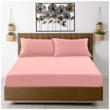 GC GAVENO CAVAILIA Microfiber Fitted Sheet Double - Plain Bed Sheets - Deep Pocket 10 inch (25cm) - Shrinkage, Wrinkle Resistant Bottom Sheet (137x193