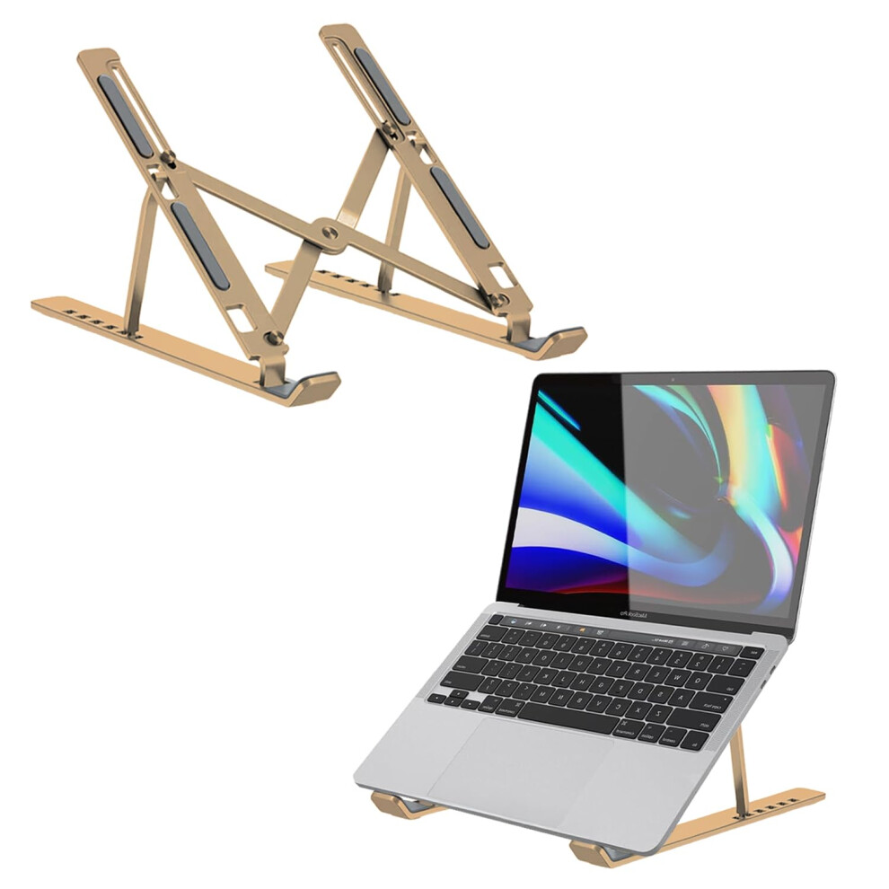 Roe Tenpo Laptop Stand For Desk, 6 Levels Height Adjustable Laptop Riser For Desk, Foldable & Portable, Compatible With Macbook Air/Pro, Hp, Asus, 5051225157807