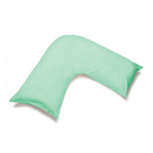 M Fabrics Poly-Cotton Plain Dyed V Pillowcase Cover - Easy Care, Machine Washable - Available in 25 Colours - V Shaped Pillow Case 81x38cm (Duck Egg)