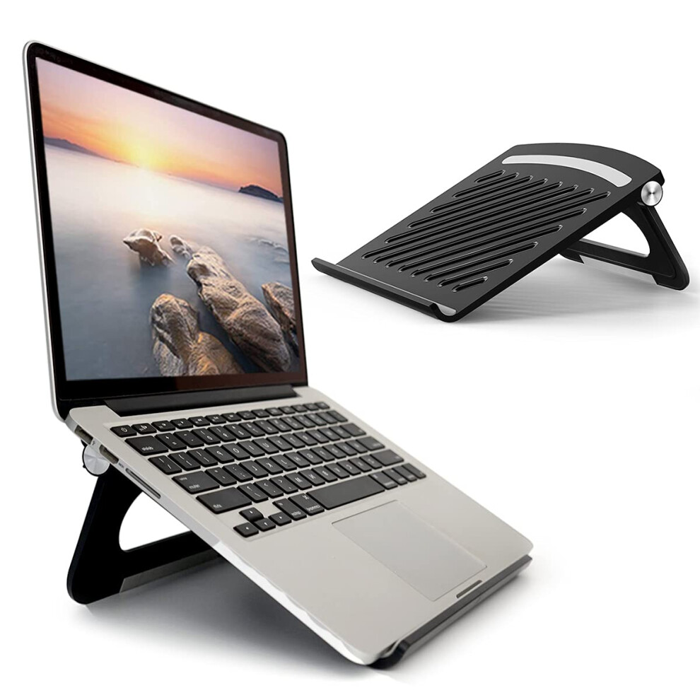 Breeze Letter Laptop Stand For Desk Stable Foldable Adjustable Multi-Angle Computer Desktop Holder Ventilated Lapdesks Riser For Mackbook, Lenovo, 5051125156191