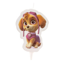 Dekora - 2D Skye Paw Patrol Candle, Pink, 8 x 8 x 12 cm, 346171
