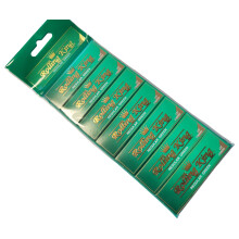 350 Rolling King REGULAR GREEN Cut Corners Quality Rolling Papers - 7 Booklets x 50 leaves