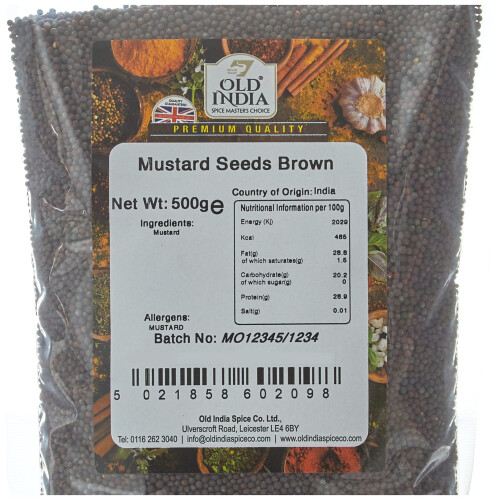 Old India Mustard Seeds Brown 500g 1