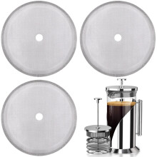 3 Pack 2.75in Cafetiere Mesh Coffee Press Filter Mesh Replacement Stainless Steel Cafetiere Filter French Press Replacement Filter Screen Coffee