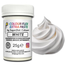 Colour Flex White Food Colouring Paste - Extra Concentrated, Vibrant Food Colouring For Buttercream, Chocolate, Sugar Paste, Icing, Fondant, Royal