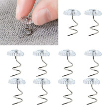 KAIAIWLUO Clear Heads Twist Pins,100 PCS Bed Skirt Pins Plastic Slip Cover Fasteners Pins for Upholstery Slipcovers Mattresses Bedskirts Headliner