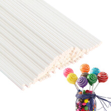 LABUYI 50Pcs Cake Pop Kit, Topper Sticks, Lollipop Sticks for Cake Pops, Candies, Chocolates, Cookies & Dessert, 15cm*3.5mm