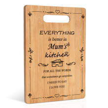 Gifts for Mum,Mum Birthday Gifts from Daughter Son, Mothers Day Gifts Special Mum Chopping Board, Unique Handmade Bamboo Cutting Board, Unique Present