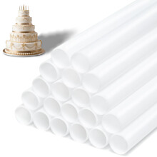 20 Pcs Cake Dowels for Tiered Cakes | Re-usable Plastic Cake Supports | 11.8 Inch Heavy Duty Cake Pillars, Stacking Sticks, Wedding & Party Cake