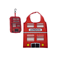 Puckator Foldable Reusable Shopping Bag - London Icons Red Routemaster Bus Design - Folding Shopping Bags - Foldable Tote Bag - Foldaway Shopping Bags