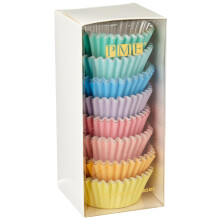 Pastel Colours Foil-Lined Baking/Cupcake Cases, Set of 8, Pack of 100, Paper