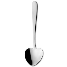 Grunwerg Windsor Carded 4-Piece Heart-Shaped Teaspoon Set 4HRTESWDR/C, 18/0 Stainless Steel, Silver