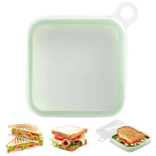 Feibety Portable Lunch Box Sandwich Case for Kids Adult Food Container Food Grade Bento Storage Sandwich Box, Meal Prep Containers Dishwasher and