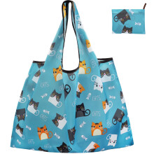 FenFang Reusable Shopping Bags Foldable, Extra Large Grocery Bag, Washable Eco Friendly Pocket Shopper Bag, Lightweight Handbag Tote Bag Portable