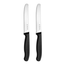 targzier Tomato Knife,Set of 2,Serrated Kitchen Knife,Stainless Steel Utility Knife,Sharp Table Knifes,Wavy Edge Small Kitchen Knives,Ergonomic