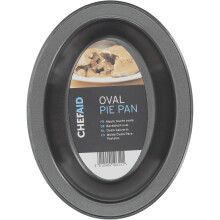 Chef Aid Non-Stick Oval Pie Dish, Measuring 17cm x 13cm x 3.7cm, Perfect Individula Serving Size