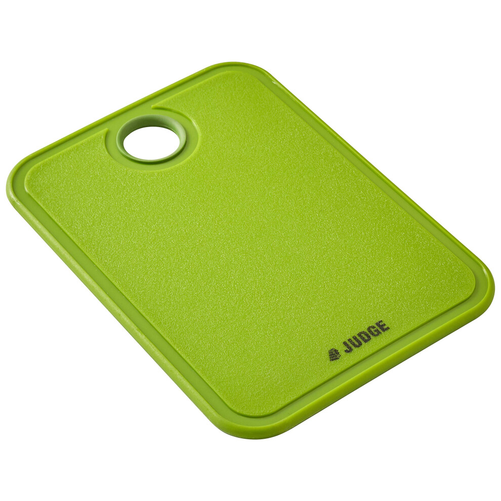Judge Small Chopping Board For Kitchen, Non-Slip Bpa-Free Plastic Cutting Mat & Cutting Board For Kitchen With Hanging Loop & Juice Groove, Dishwasher