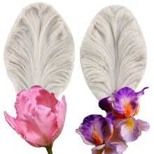 MINFEIDMS Gumpaste Flower Silicone Veining Mould Orchids Veined Fondant Moulds Orchid Petal Veiner Mould Orchid Flower Moulds For Sugar Cake