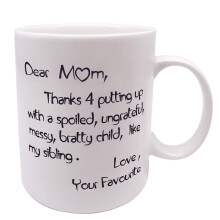 Kibon Funny Mothers Day Mug, Best Birthday Gift Idea for Mom from Daughter Son, 11oz White Coffee Cup