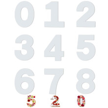 Number Cake Moulds,9 PCS 0-8 Number Cake Stencils Large Plastic Template Cake Decorating Molds for Fruit Handmade DIY Wedding Party Decoration 10 inch