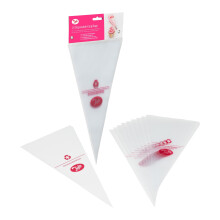 Tala 10 Reusable Icing Bags - Clear Piping Bags Disposable For Cakes, Cupcakes and Baking Piping set Decorations - Fits Any Nozzle - Bakeware