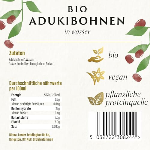Biona Organic Aduki Beans, 400g 1