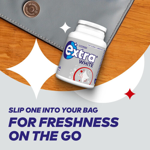 Extra White Chewing Gum, Sugar Free, 46 pieces 1