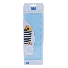 PME Stripe Patterned Side Scraper for Cake Decorating-10 inches, Transparent