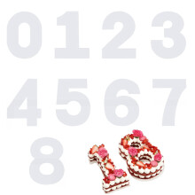 0-8 Number Cake Stencils Molds- 9PCS Large Number Cake Mould Cake Templates Cake Cutting Number Baking Tools for Birthday Anniversary Wedding Party