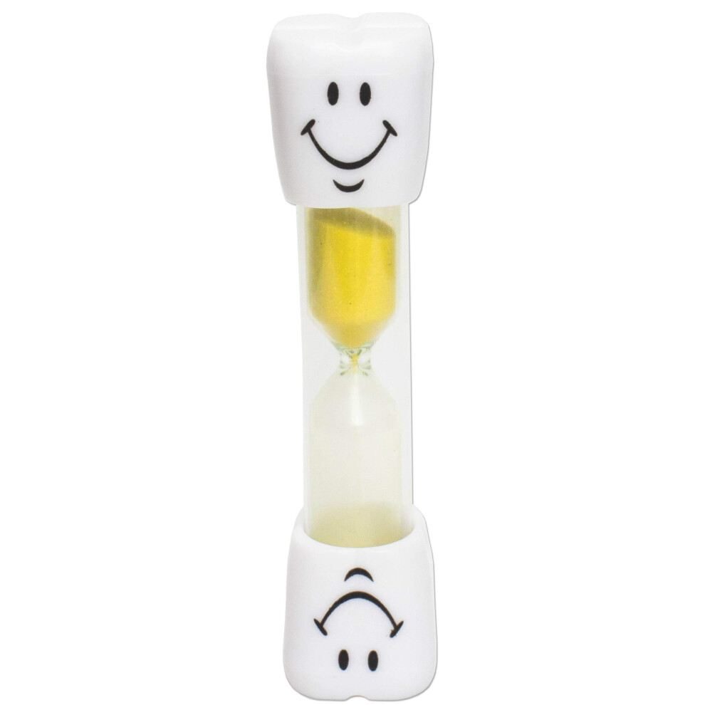 Dental Aesthetics Yellow Kids Toothbrush Timer ~ 2 Minute Smile Sand Timer For Brushing Children's Teeth (Yellow)