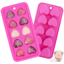 Aichoof Ice Cube Trays, Food-Grade Silicone Ice Cube Trays Round Big Ice Balls Square Diamond Ice Cube Molds, Reusable and BPA Free Easy Release