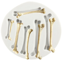 MINFEIDMS Halloween Silicone Moulds Skeleton Bone Fondant Mould for Sugar Cake Decorating Cupcake Topper Chocolate Gum Paste Candy Polymer Clay