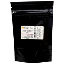 Bigger Jugs Acid Blend for Making Country Wines & Cordials 50g Heavy Duty Resealable Pouch with Tamper Proof Seal Homebrew Home Brew Wine