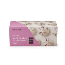 Lakeland Mini Parchment Roll 10cm x 25m Oven Safe up to 220?C, Ideal for Tall Cake Tins or Souffl? Collars, Narrow Roll to Cut as Needed