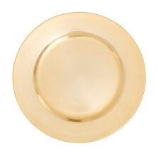 Premier Housewares Gold Charger Plates | Minimalistic Melamine Plates | Durable Dinner Plates | Reliable Gold Finish Dinner Plate | Versatile